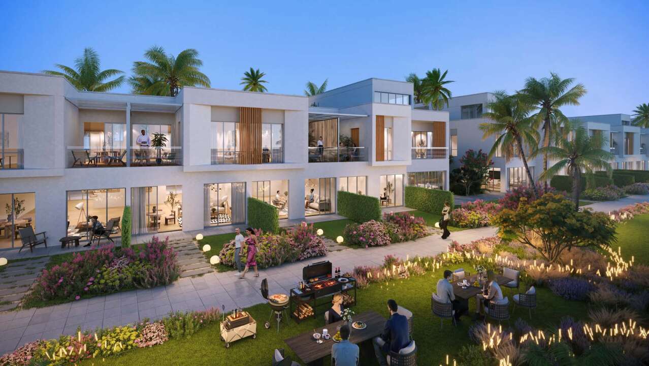 A modern townhouse with five bedrooms.