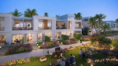 A modern townhouse with five bedrooms.