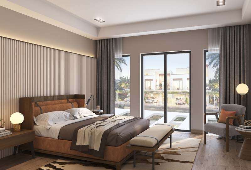 A modern townhouse with five bedrooms.
