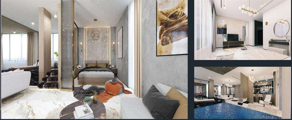 A 6-bedroom townhouse that reflects luxury with a private pool.