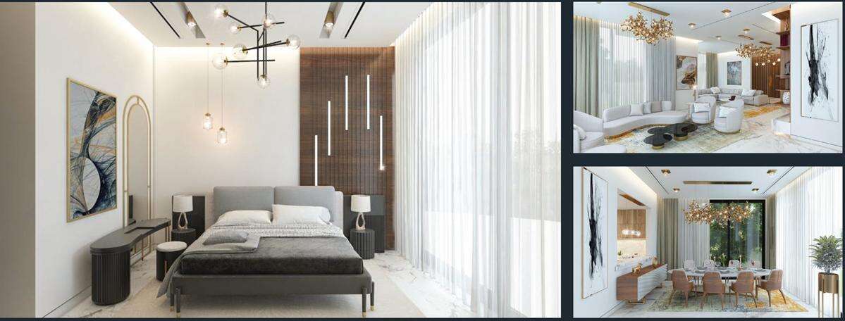 A 6-bedroom townhouse that reflects luxury with a private pool.