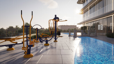 Exquisite studio with private pool