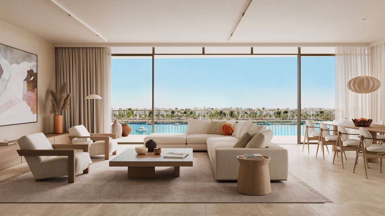A unique three-bedroom apartment with a stunning sea view